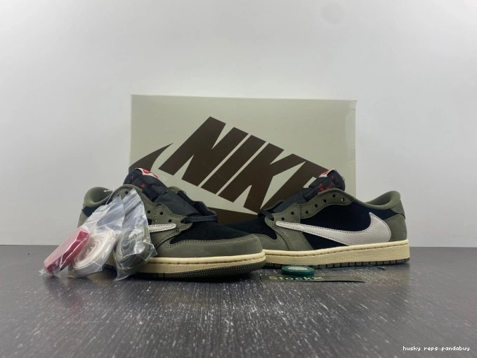 Rep Husky 'BLACK X DM7866-002 SCOTT LOW OG AIR 1 SP OLIVE' TRAVIS JORDAN 0708